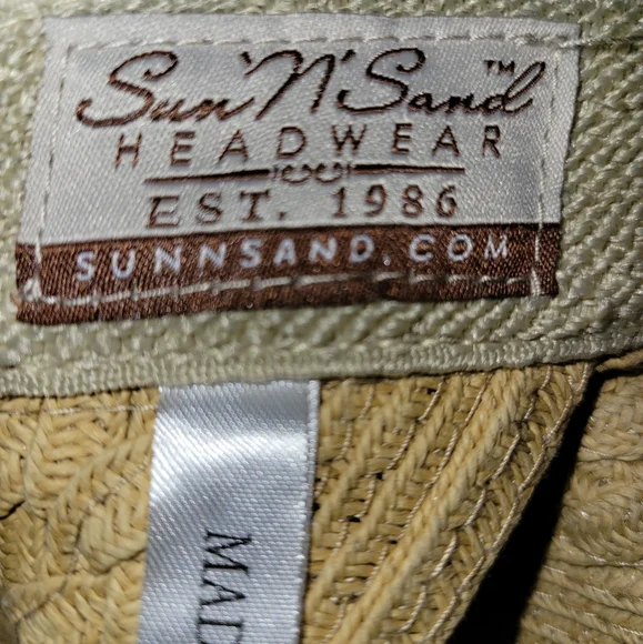 sun n sand vintage woven visor beach hat - Picture 5 of 5